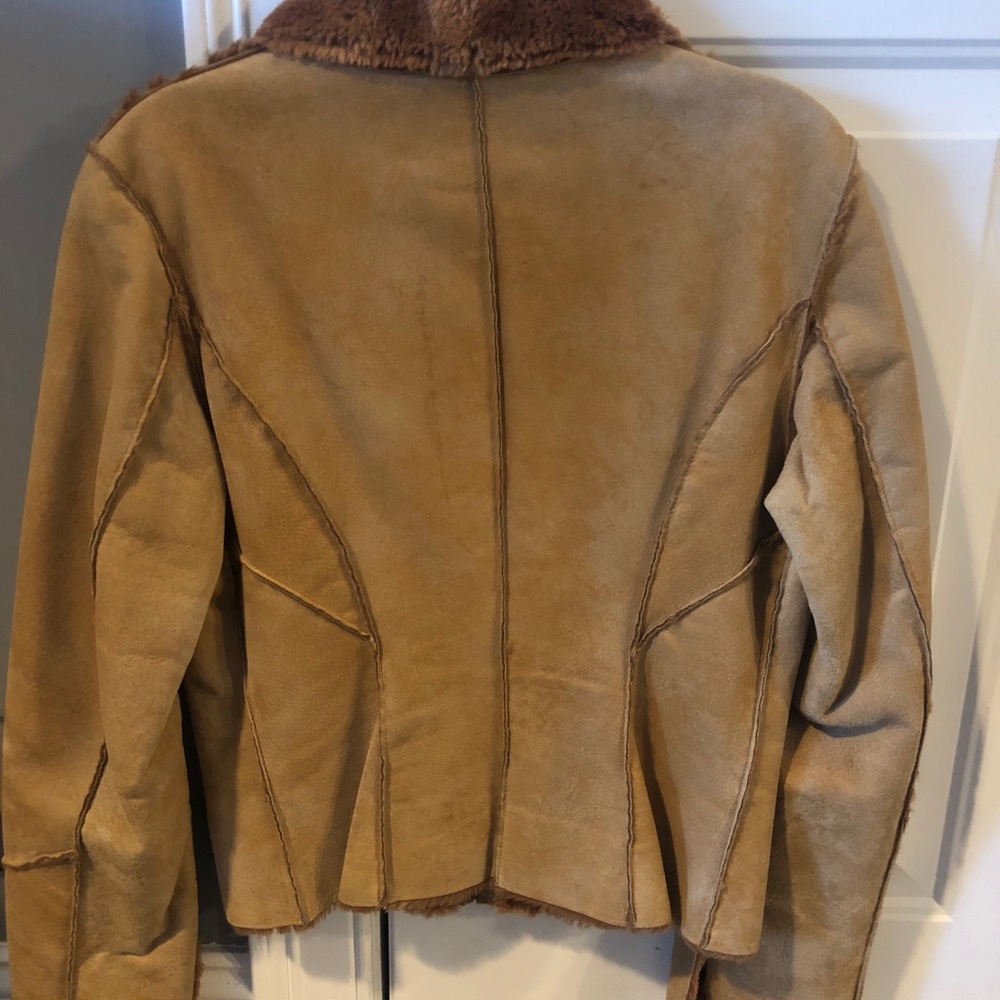 Guess Brown/Tan Leather Jacket Size Small - Picture 9 of 9